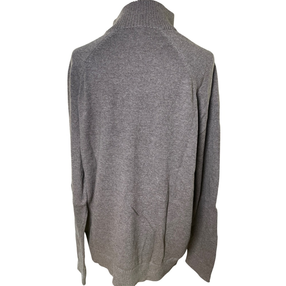 Banana‎ Republic XL Men's Mock Neck Sweater Taupe Wool Blend Button Pullover - Picture 3 of 8